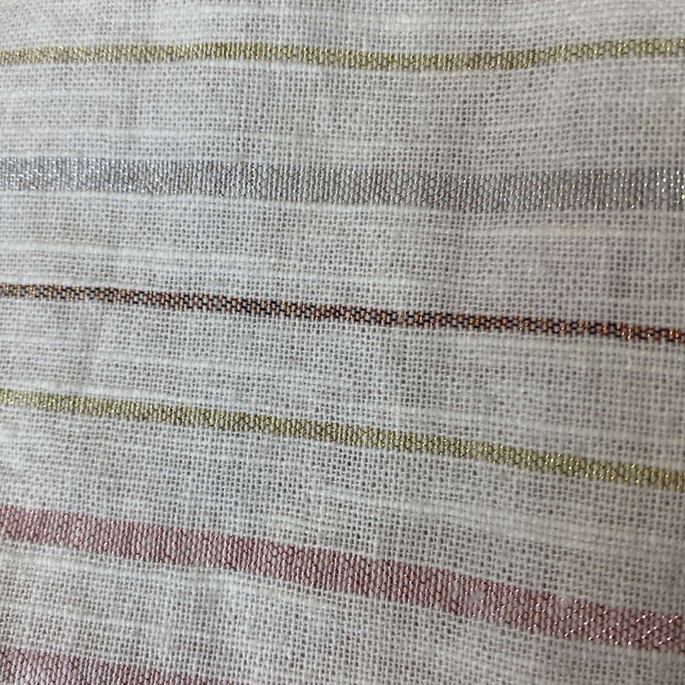 Loft SZ 14 Striped Cream Skirt NWOT - Picture 3 of 5